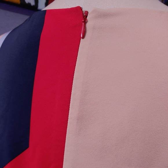 Tibi Silk Colorblock Shift Dress - Picture 3 of 5